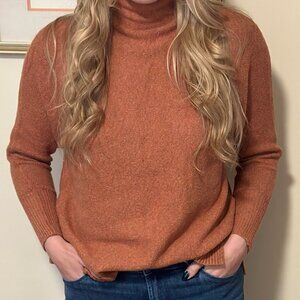 Cozy Orange Turtleneck Sweater